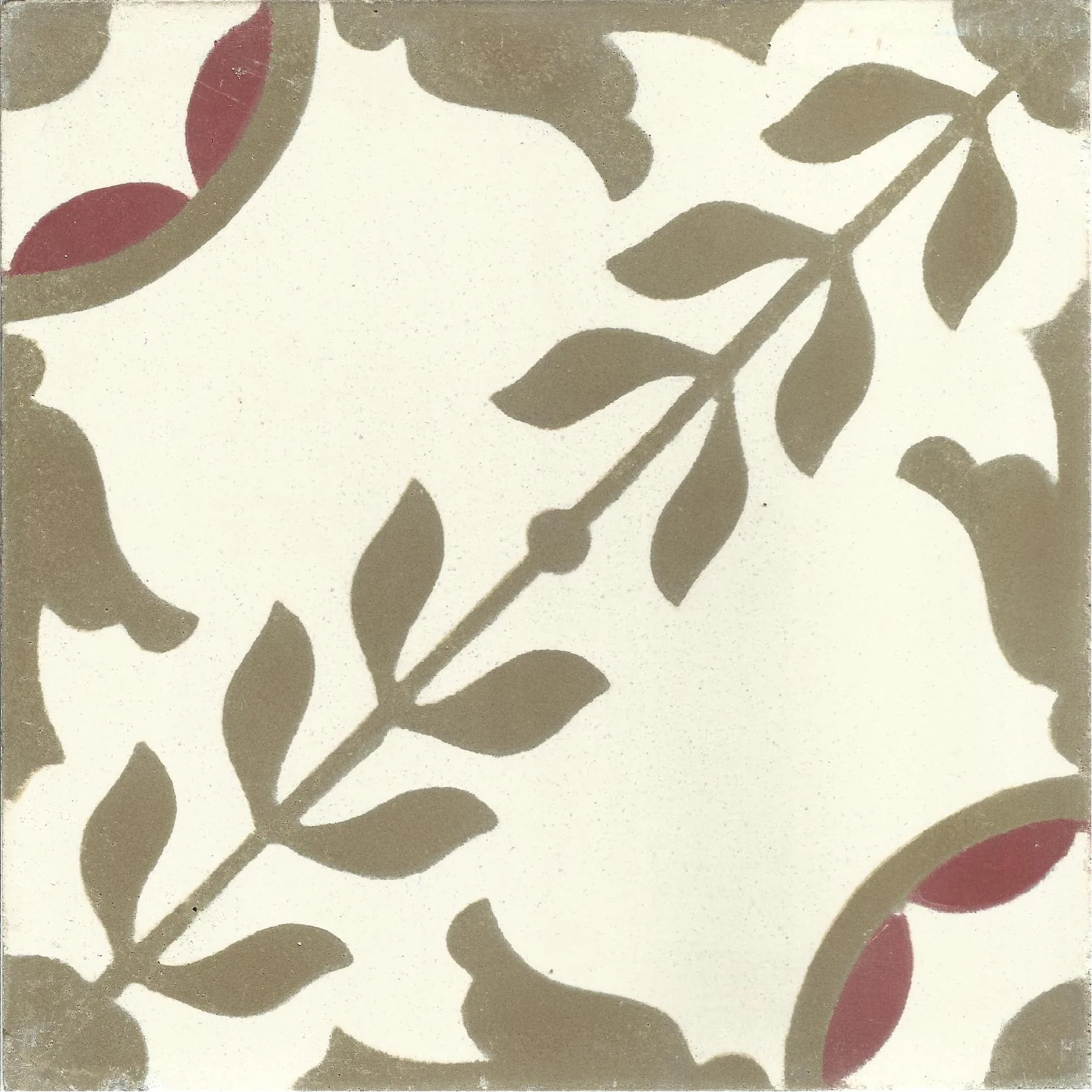 Sefrou Arabesque — Earth — Handmade Moroccan Cement Tile