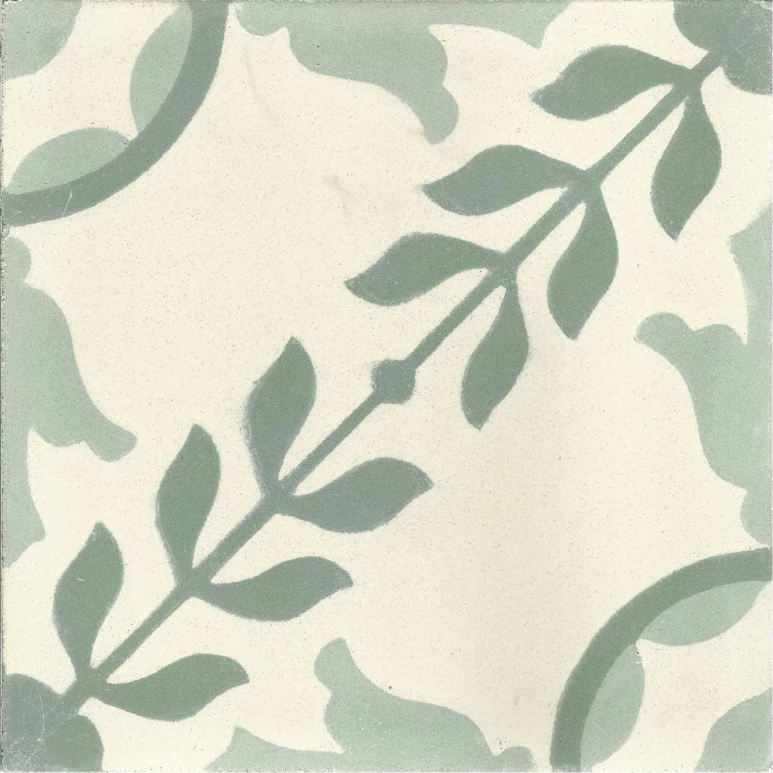 Sefrou Arabesque — Forest — Handmade Moroccan Cement Tile