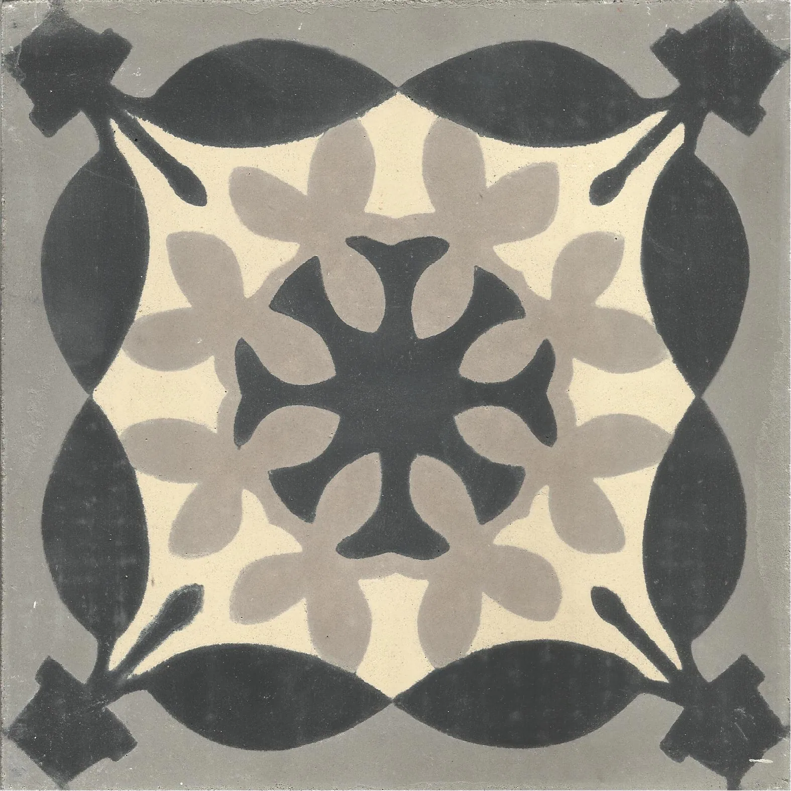 Guelmim Triangle — Ivory — Handmade Moroccan Cement Tile