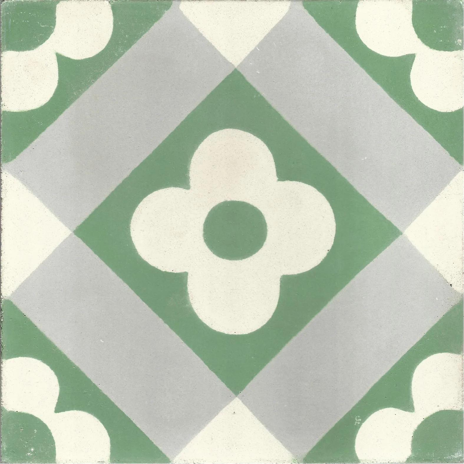 Taroudant Fleur — Ivory — Handmade Moroccan Cement Tile