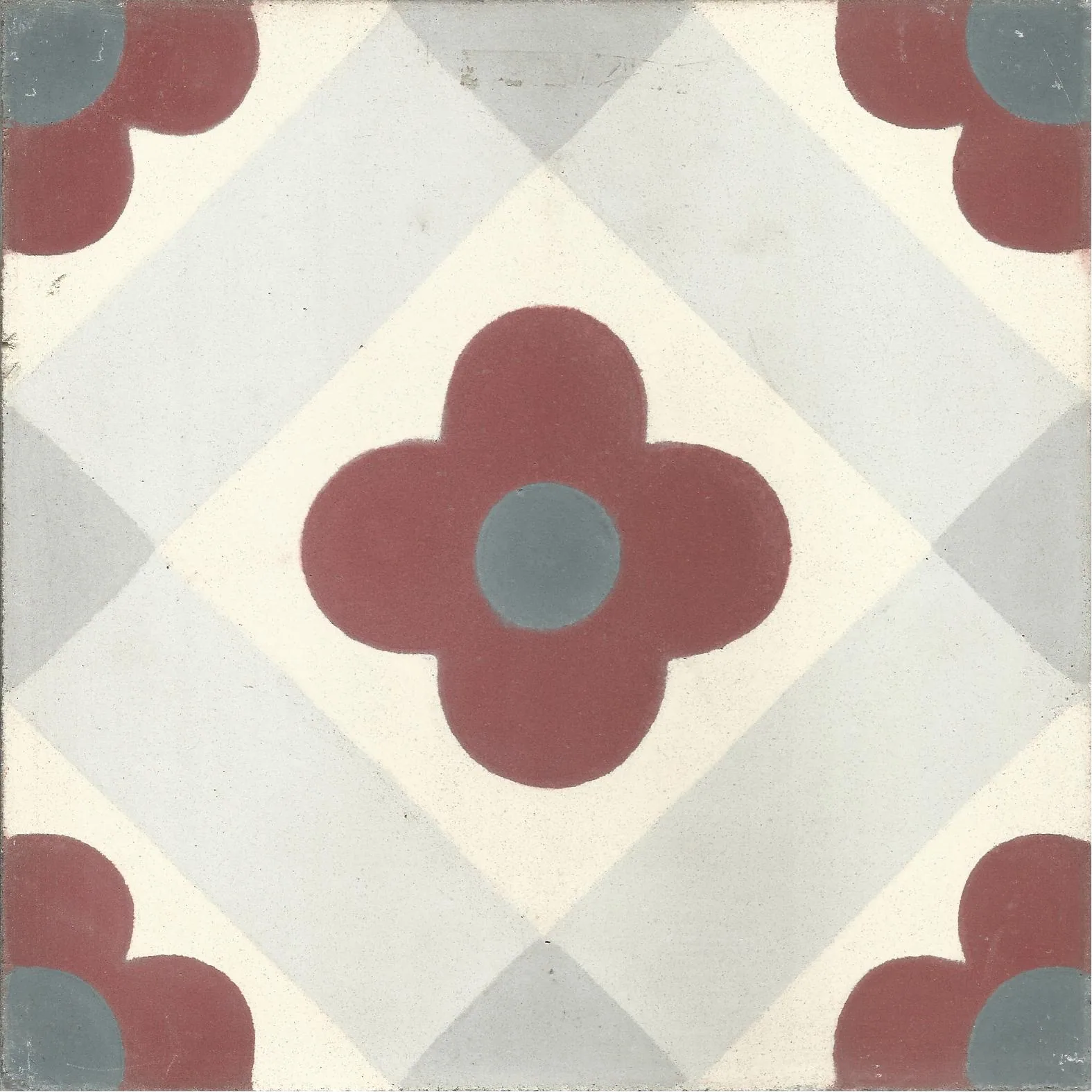 Taroudant Fleur — Blue — Handmade Moroccan Cement Tile