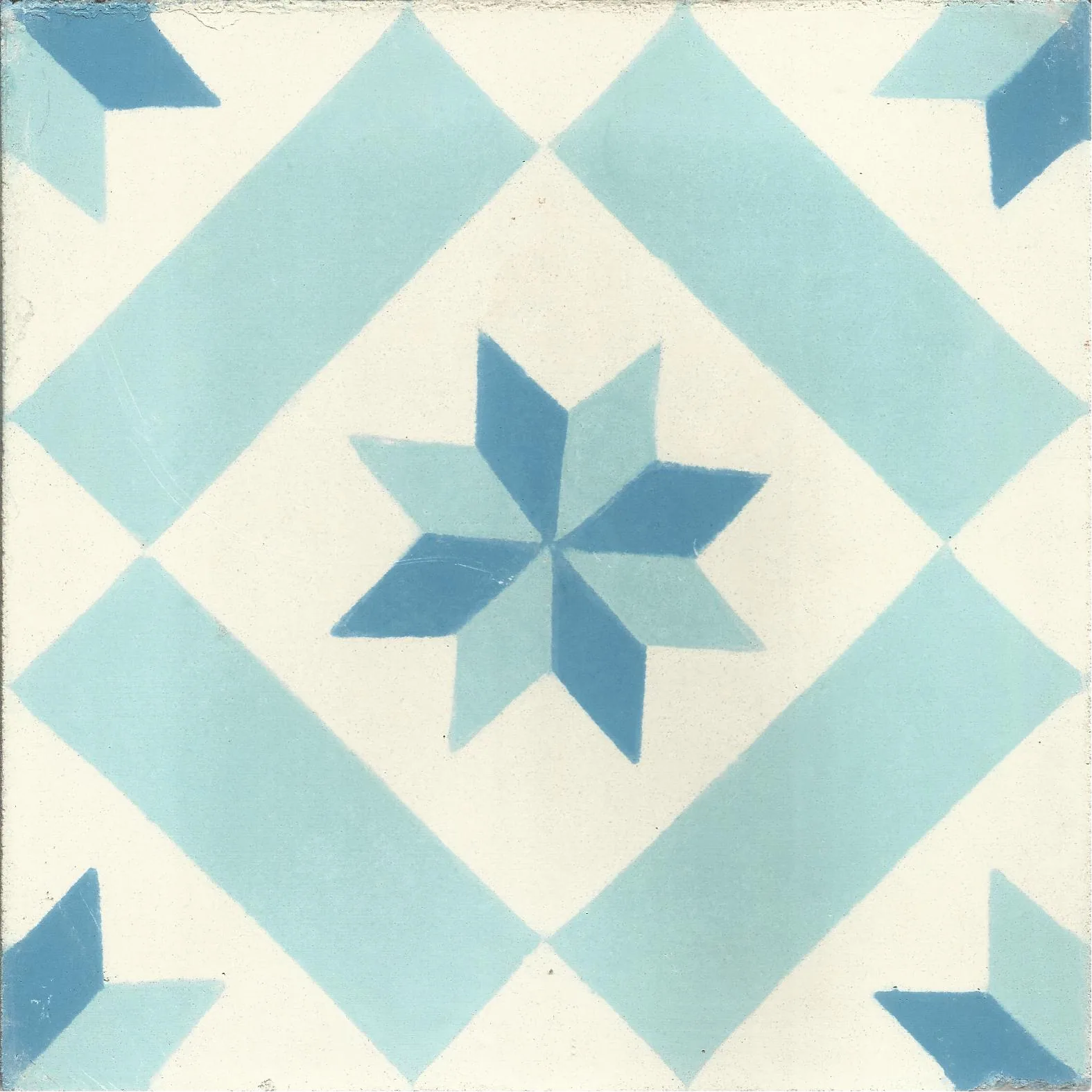 Inezgane Bloom — Ivory — Handmade Moroccan Cement Tile