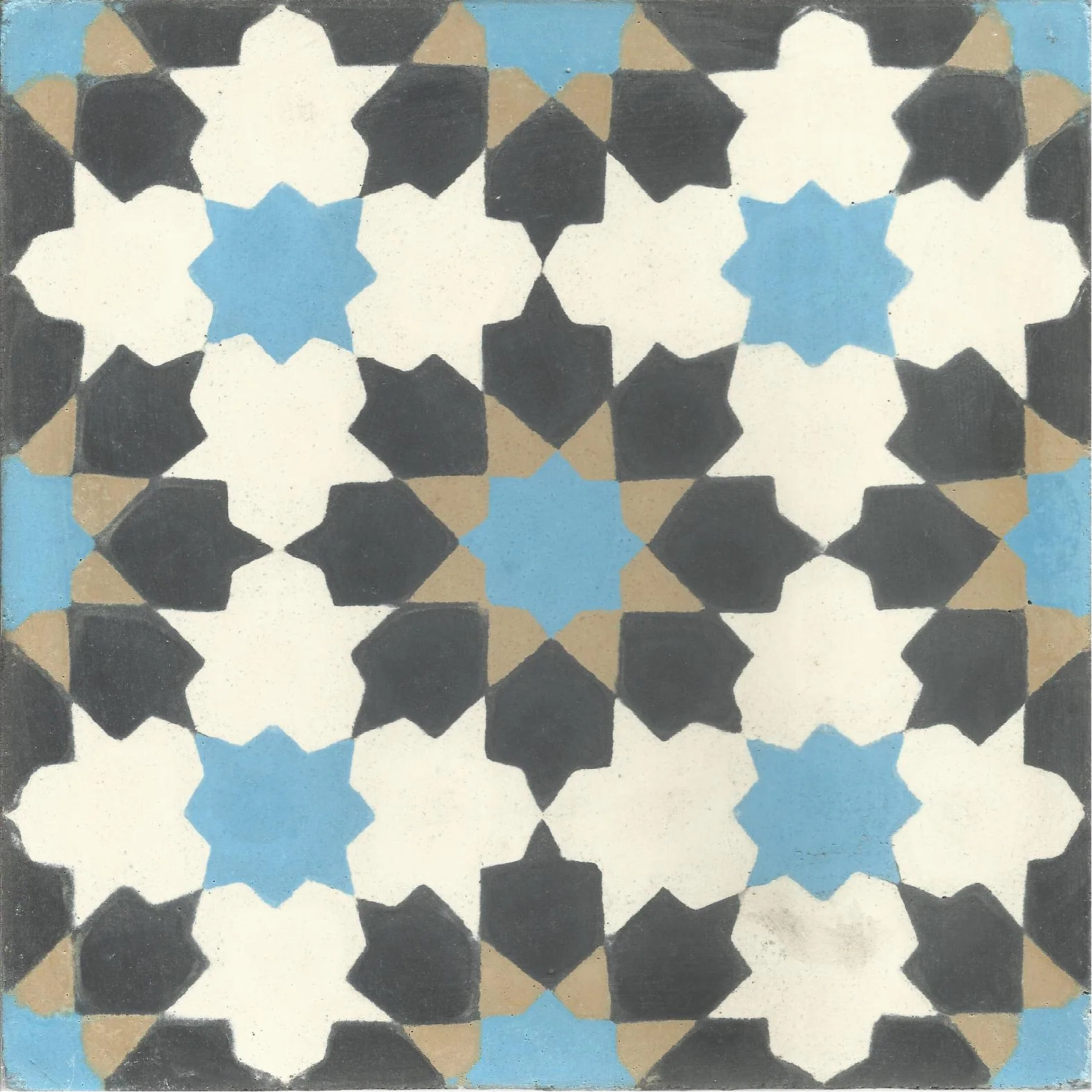 Souss Medallion — Forest — Handmade Moroccan Cement Tile