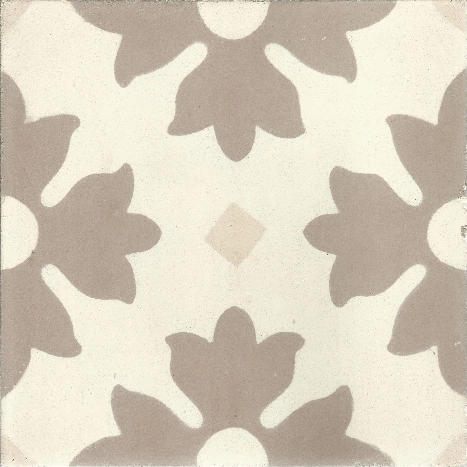 Laayoune Sun — Charcoal — Handmade Moroccan Cement Tile