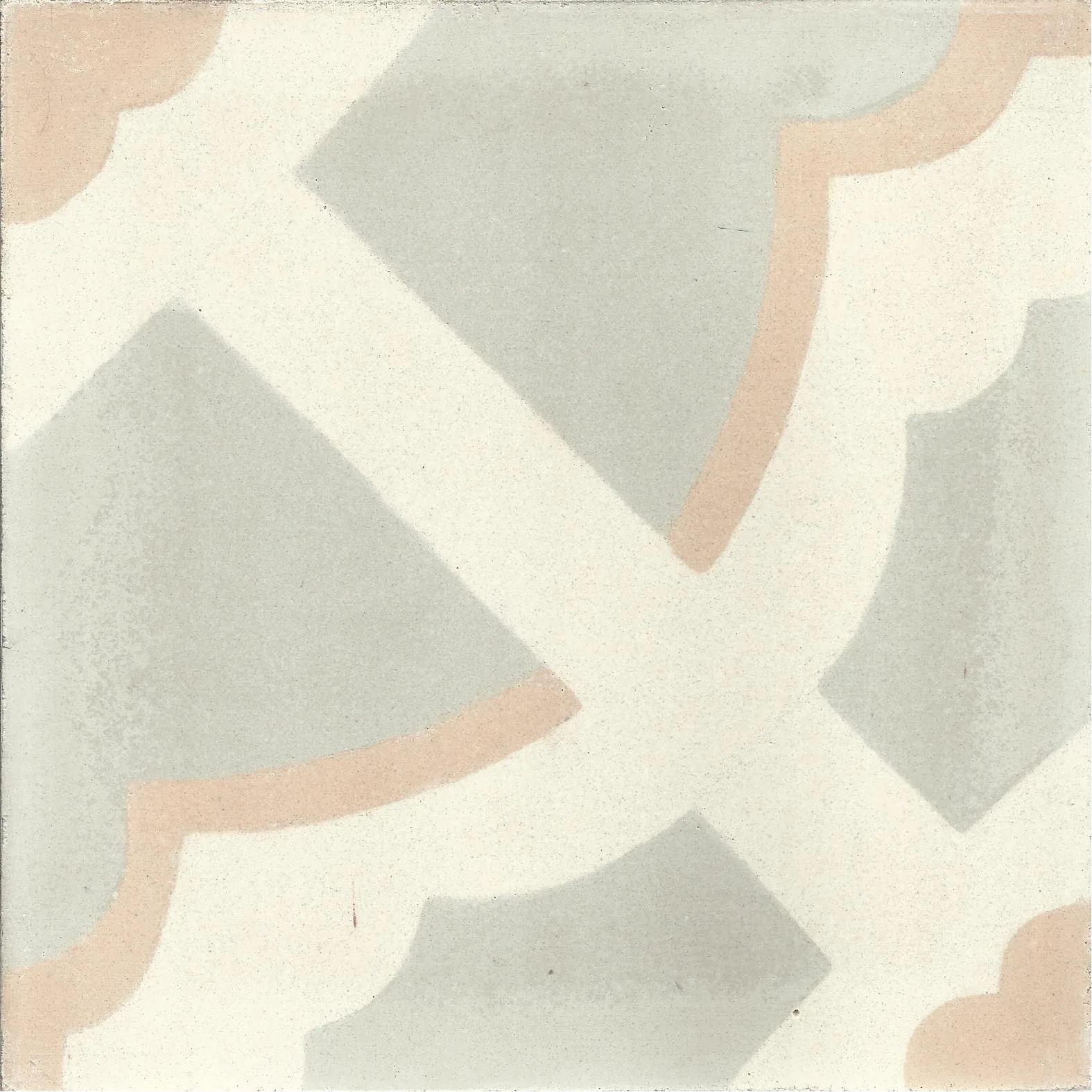Boujdour Pinwheel — Pearl — Handmade Moroccan Cement Tile
