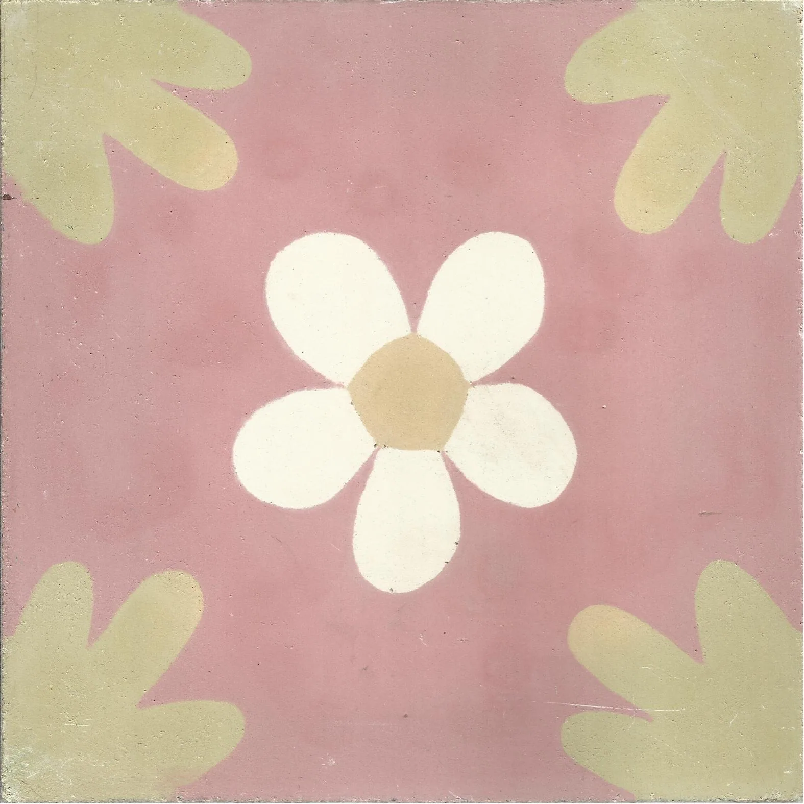 Taourirt Vine — Cobalt — Handmade Moroccan Cement Tile