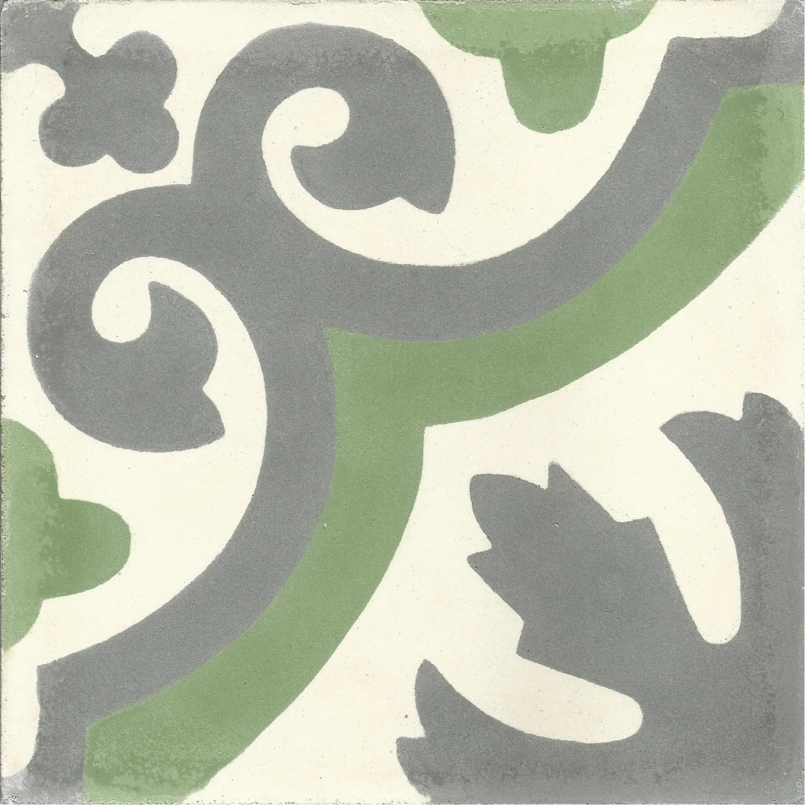 Oued Zem Lattice — Pearl — Handmade Moroccan Cement Tile