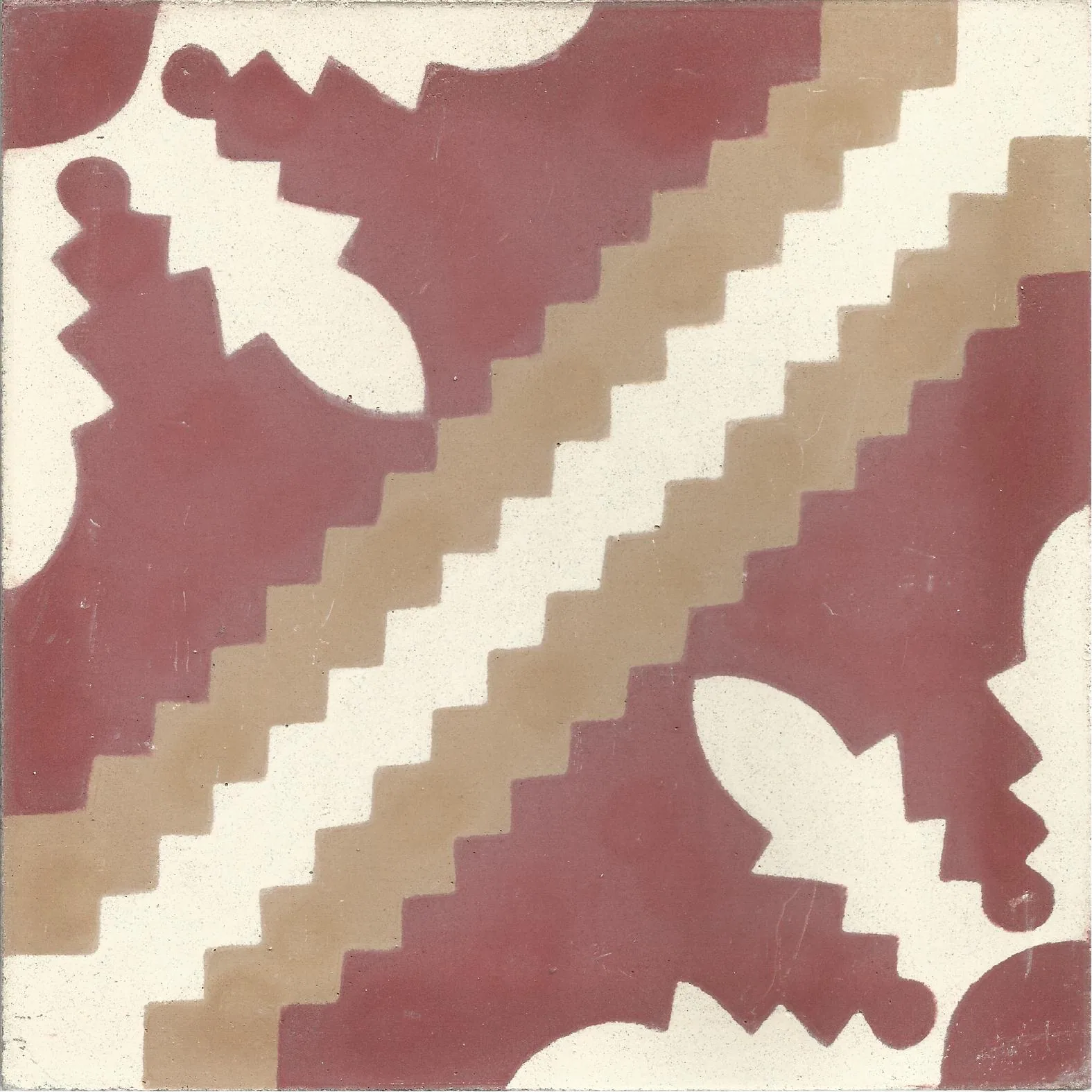 Sidi Yahia Fleur — Blue — Handmade Moroccan Cement Tile