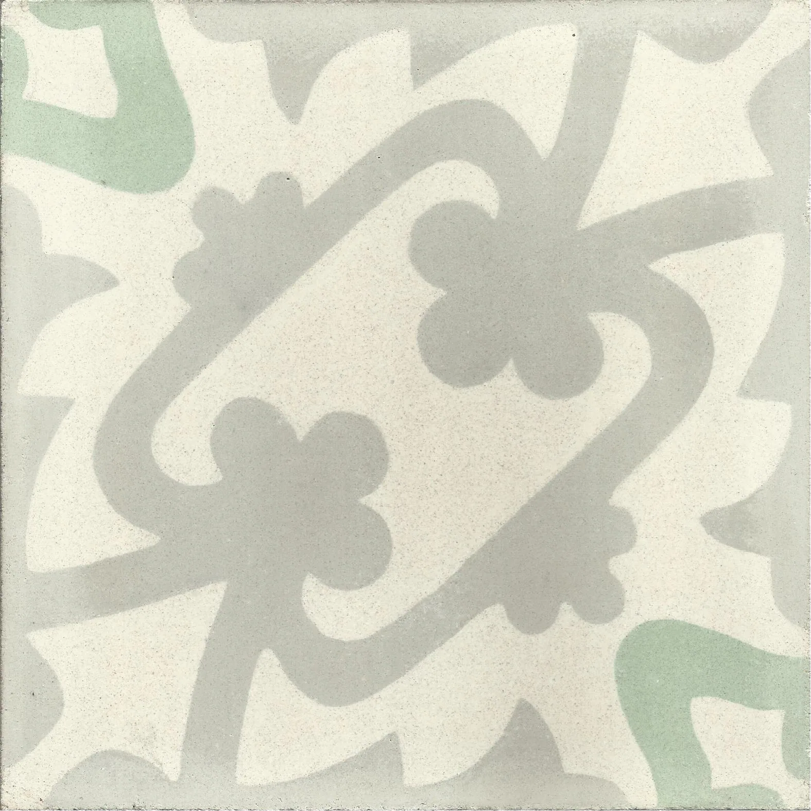 Khenifra Bloom — Ivory — Handmade Moroccan Cement Tile