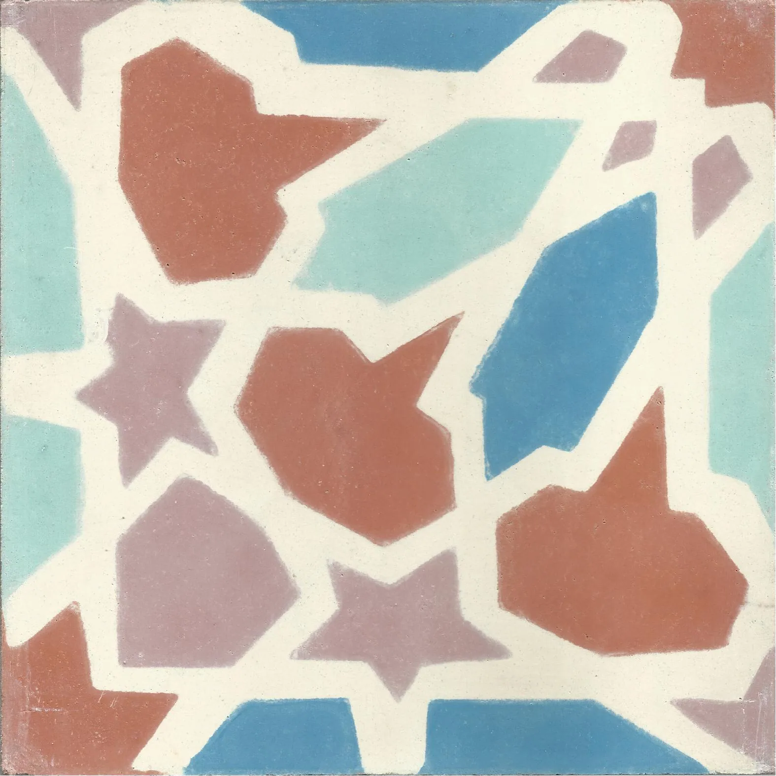 Rissani Sun — Terracotta — Handmade Moroccan Cement Tile