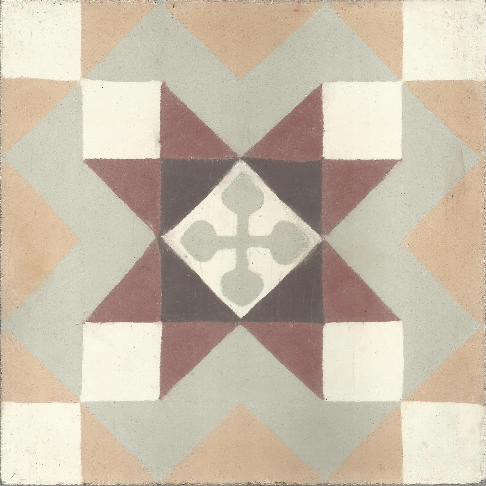 Merzouga Star — Ivory — Handmade Moroccan Cement Tile