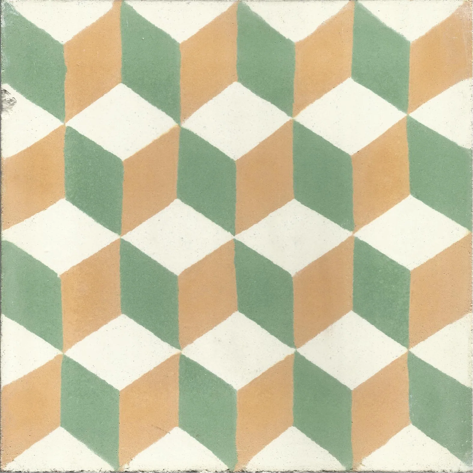 Todgha Stripe — Terracotta — Handmade Moroccan Cement Tile