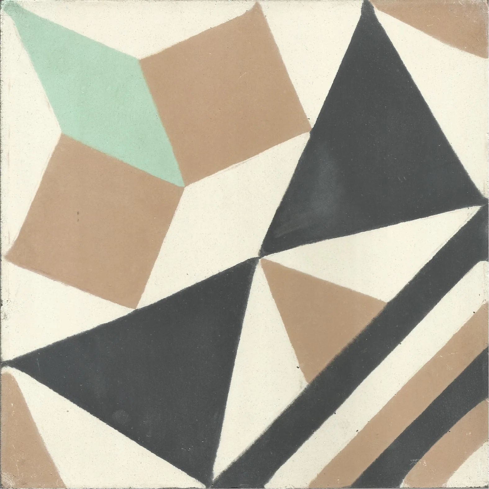 Ouarzazate Grid — Pearl — Handmade Moroccan Cement Tile