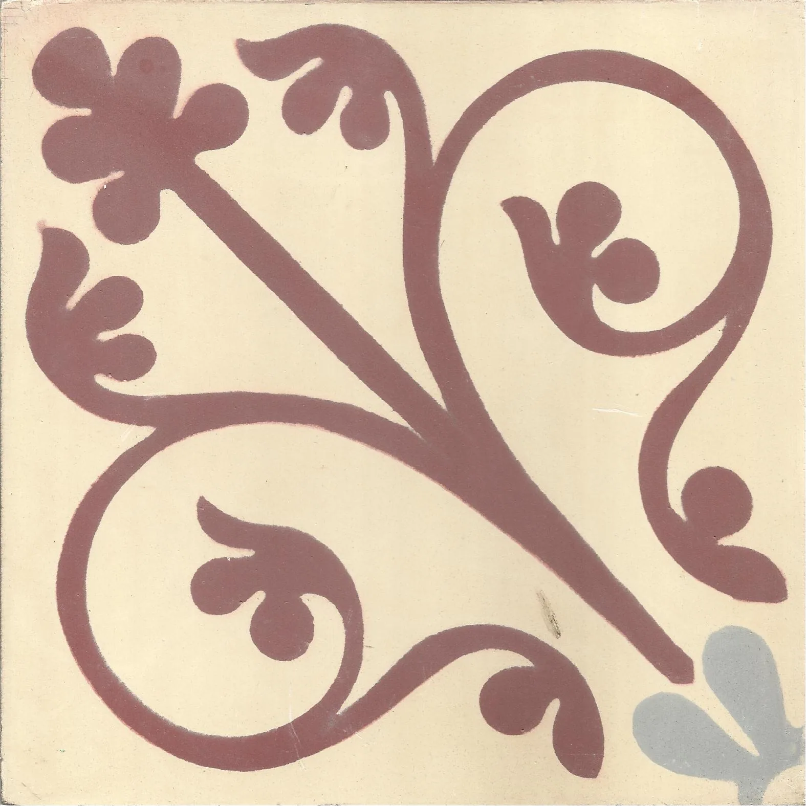 Sidi Ifni Wave — Azure — Handmade Moroccan Cement Tile