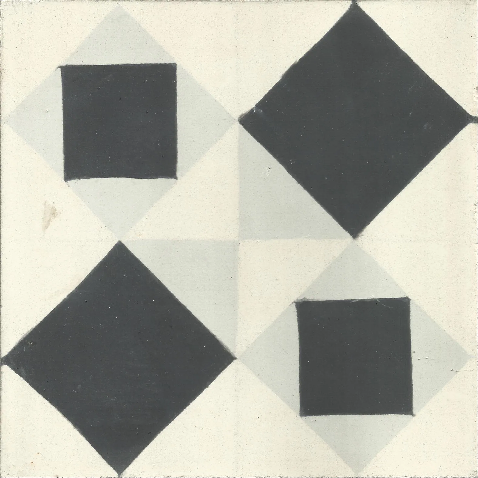 Laayoune Cross — Ivory — Handmade Moroccan Cement Tile