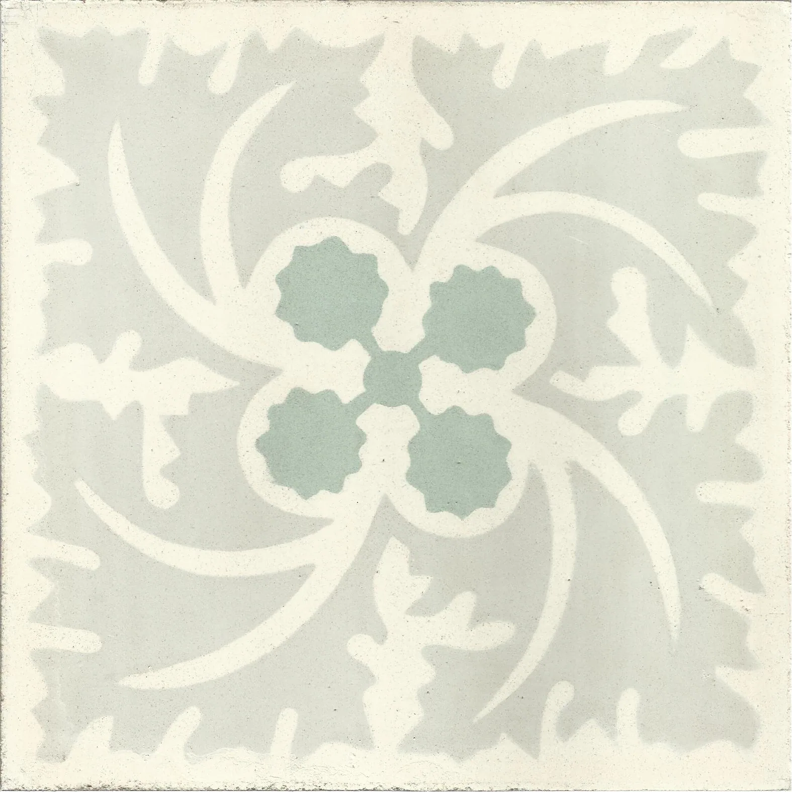 Boujdour Grid — Pearl — Handmade Moroccan Cement Tile