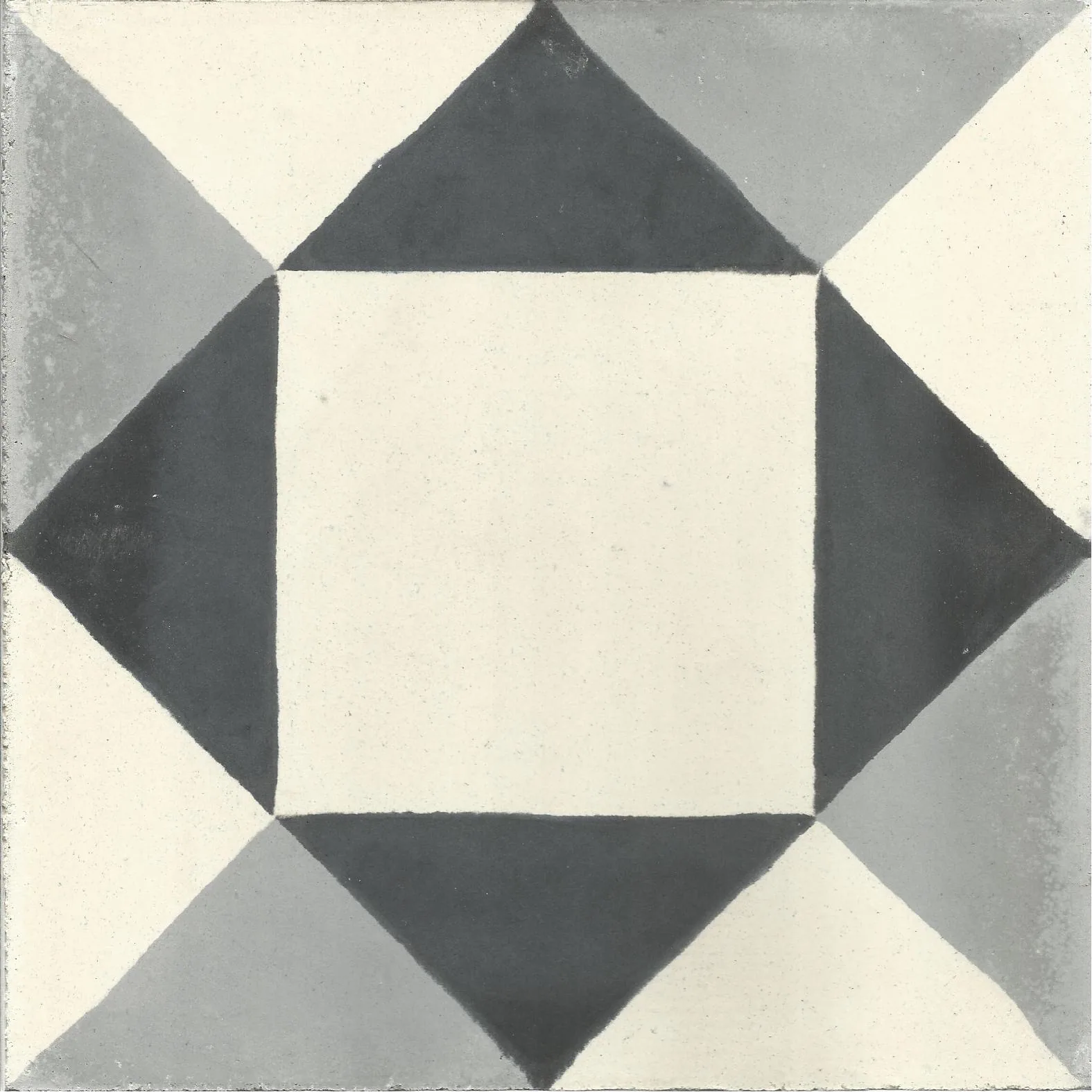 Sidi Ifni Cross — Ivory — Handmade Moroccan Cement Tile
