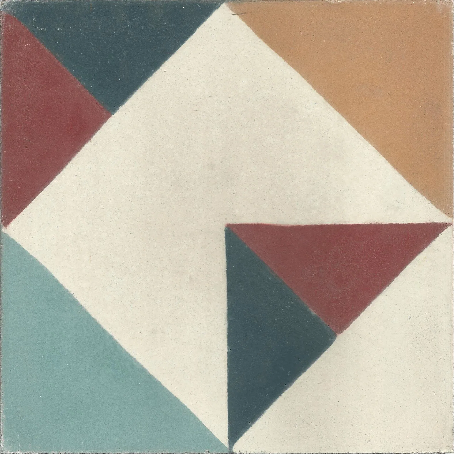 Tarfaya Grid — Pearl — Handmade Moroccan Cement Tile