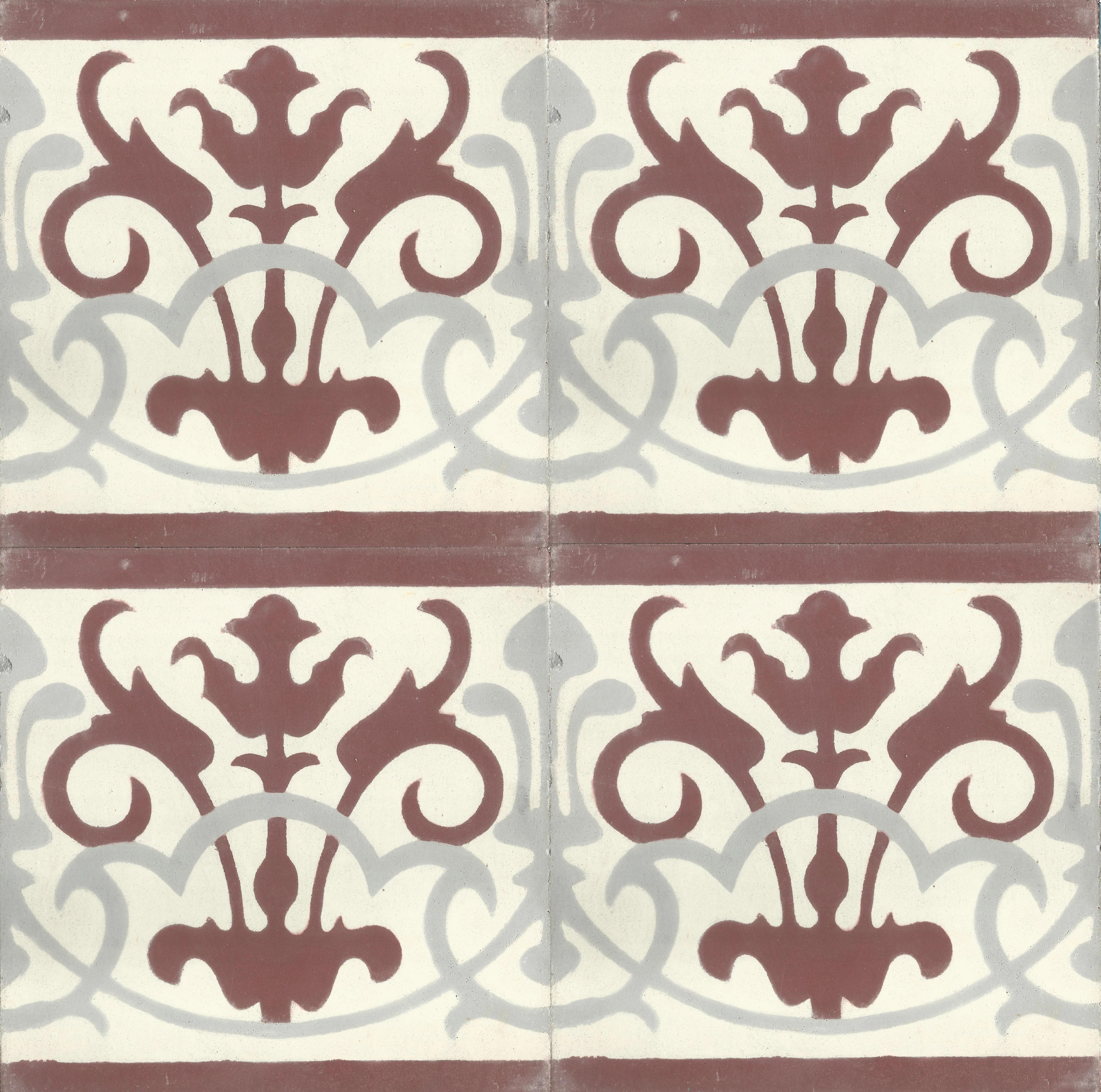 Rif Botanical — Sage — Handmade Moroccan Cement Tile