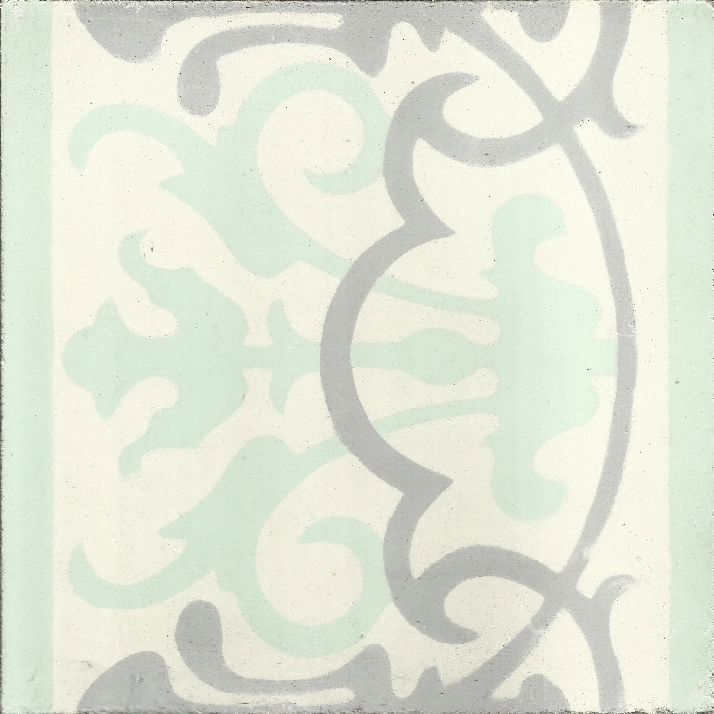 Sidi Bou — Navy Ivory — Handmade Moroccan Cement Tile