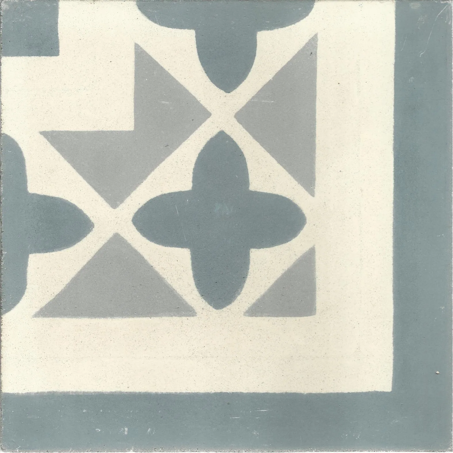 Kasbah Band — Charcoal Ivory — Handmade Moroccan Cement Tile