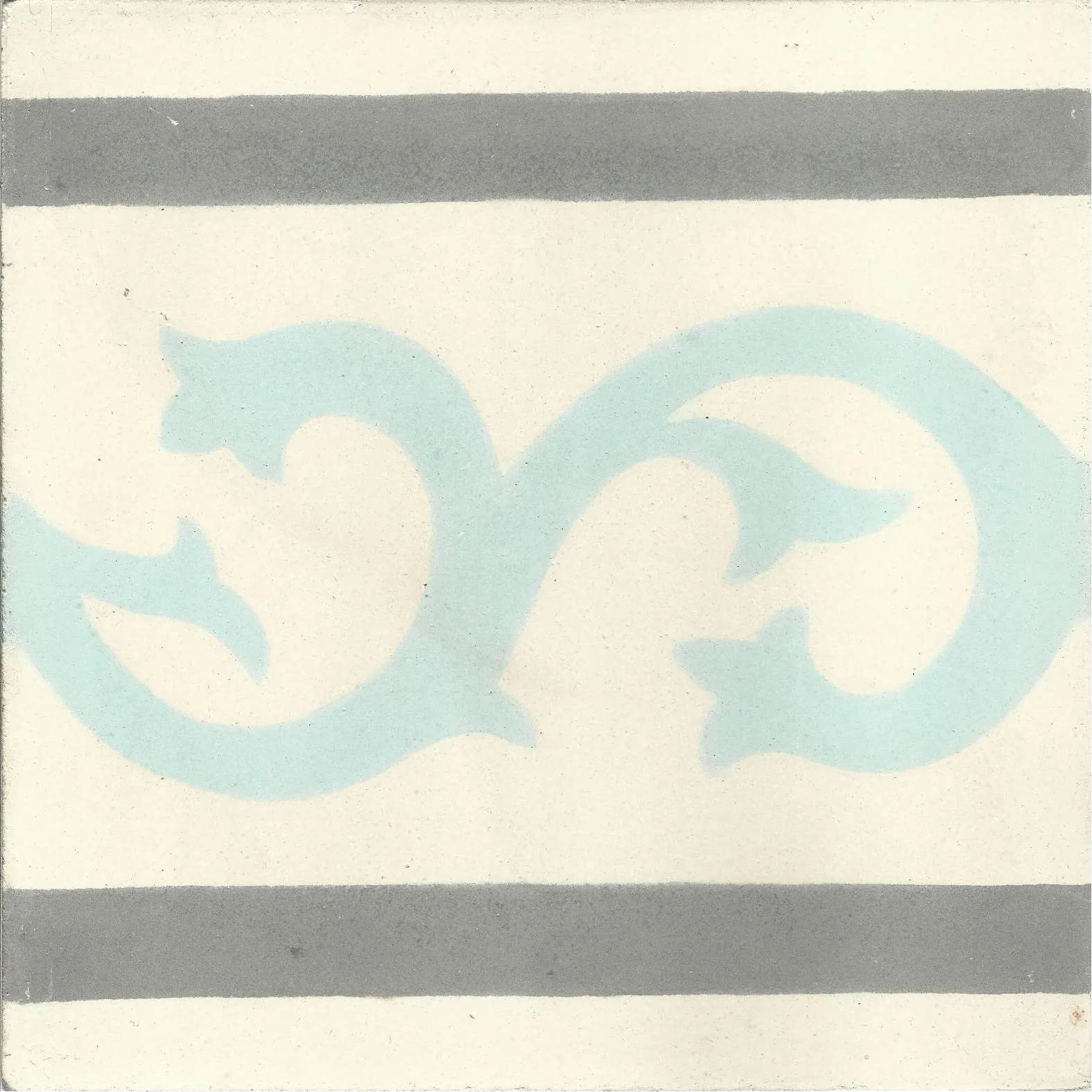 Chefchaouen Band — Blue White — Handmade Moroccan Cement Tile