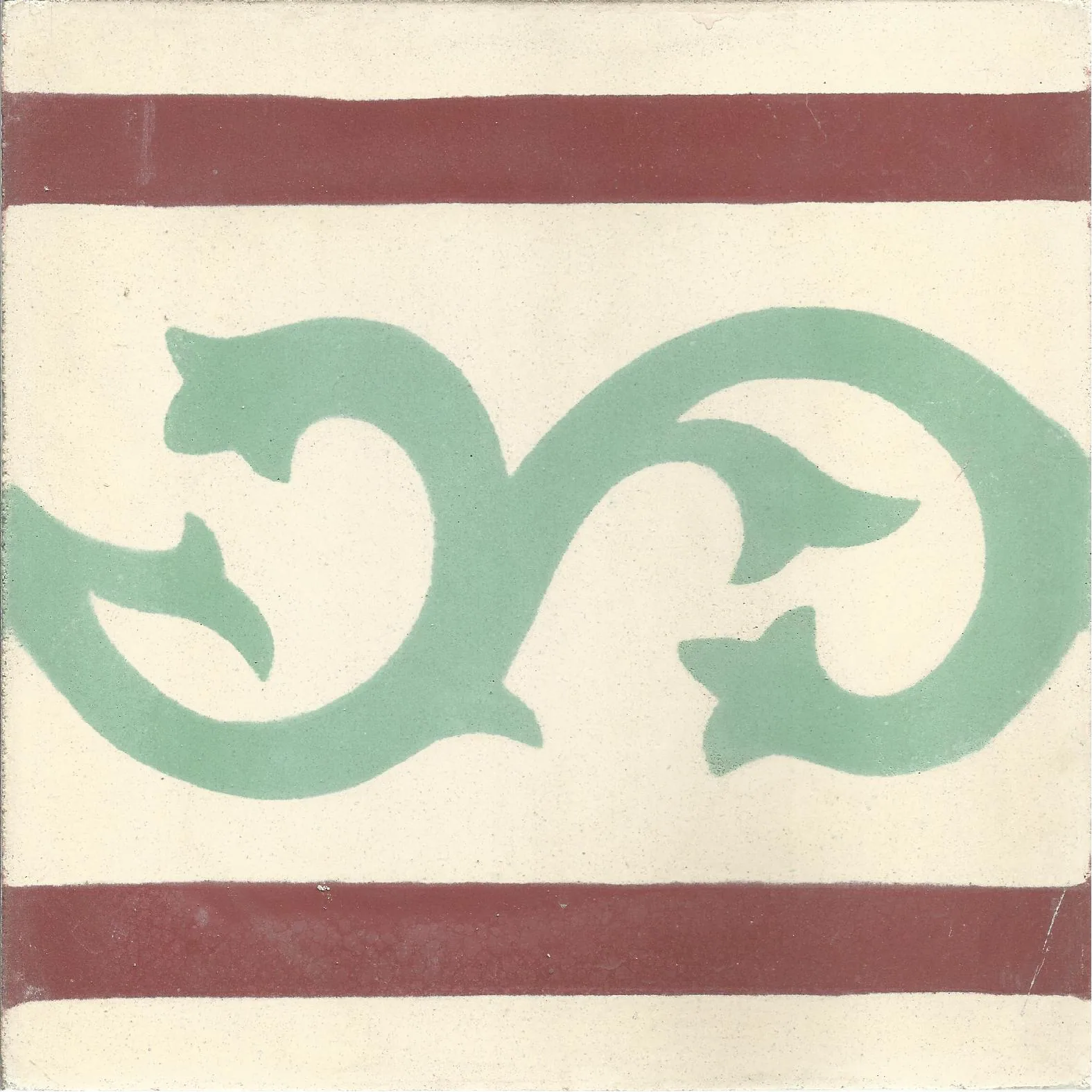 Ifrane Band — Slate Ivory — Handmade Moroccan Cement Tile