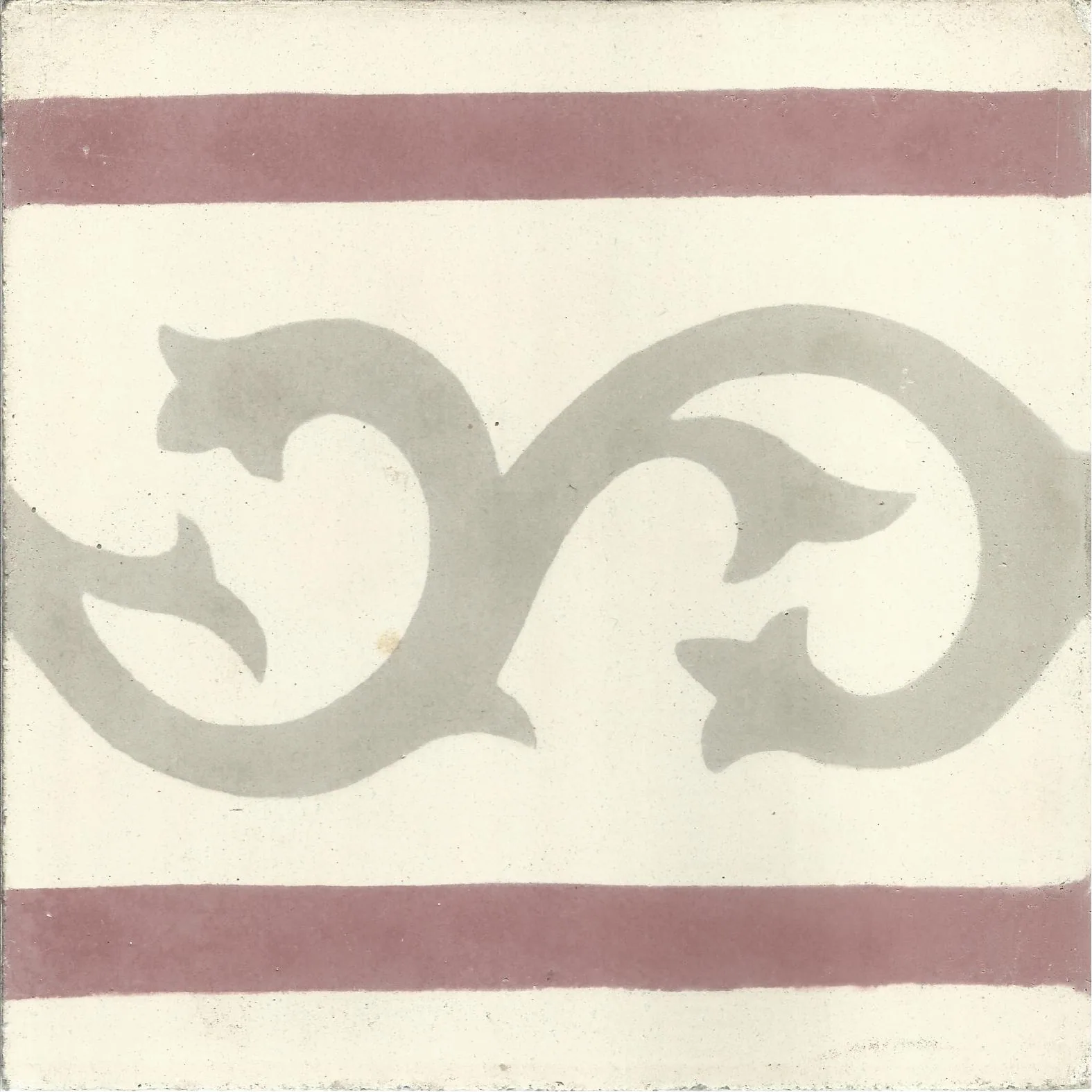 Oujda Chevron — Teal Charcoal — Handmade Moroccan Cement Tile