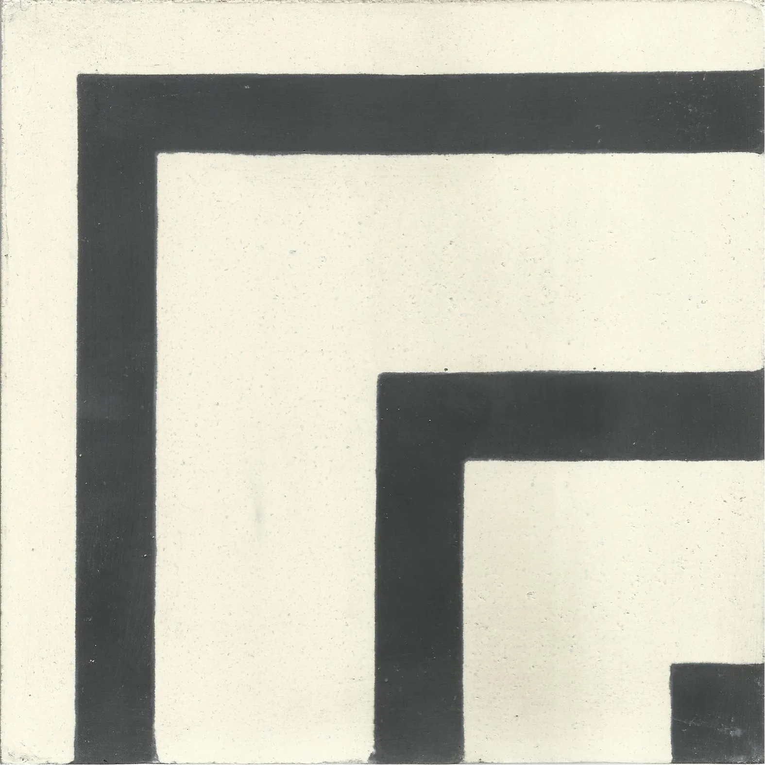 Sahara Stripe — Charcoal Ivory — Handmade Moroccan Cement Tile