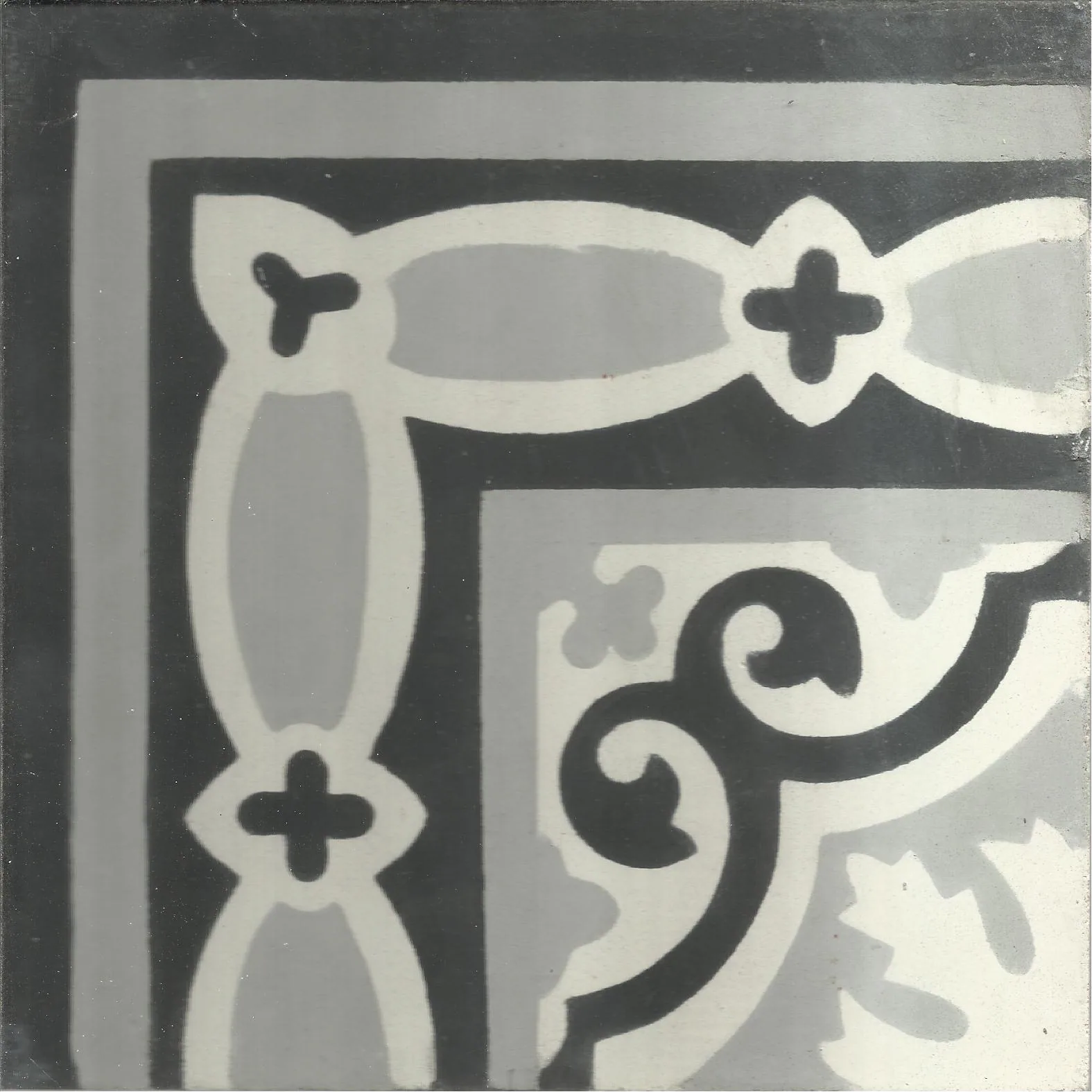Zitoune Dot — Terracotta Ivory — Handmade Moroccan Cement Tile