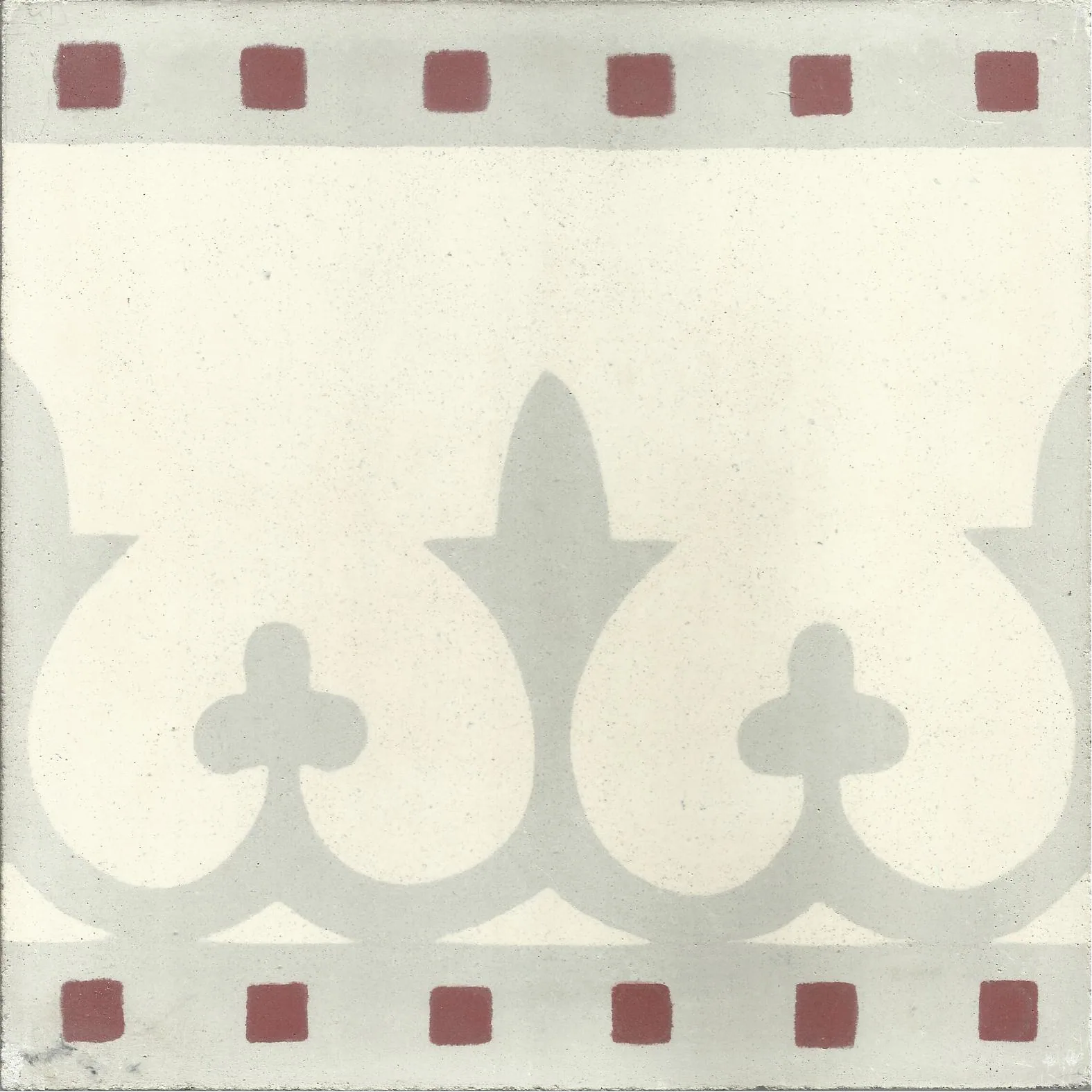 Draa Arabesque — Blue Ivory — Handmade Moroccan Cement Tile