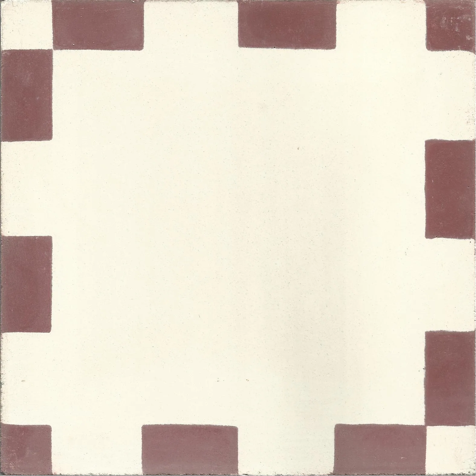Draa Arabesque — Terracotta Ivory — Handmade Moroccan Cement Tile