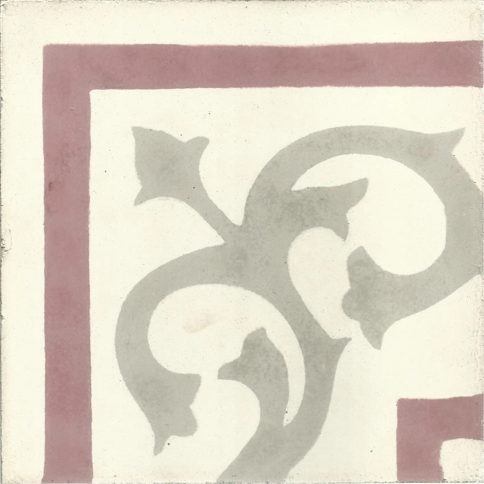 Souss Meander — Charcoal Teal — Handmade Moroccan Cement Tile